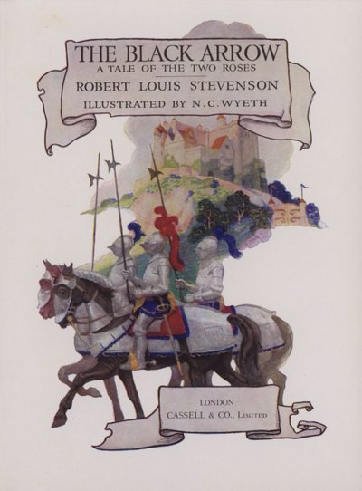 Illustrazione della pagina del titolo per La Freccia Nera da Newell Convers Wyeth